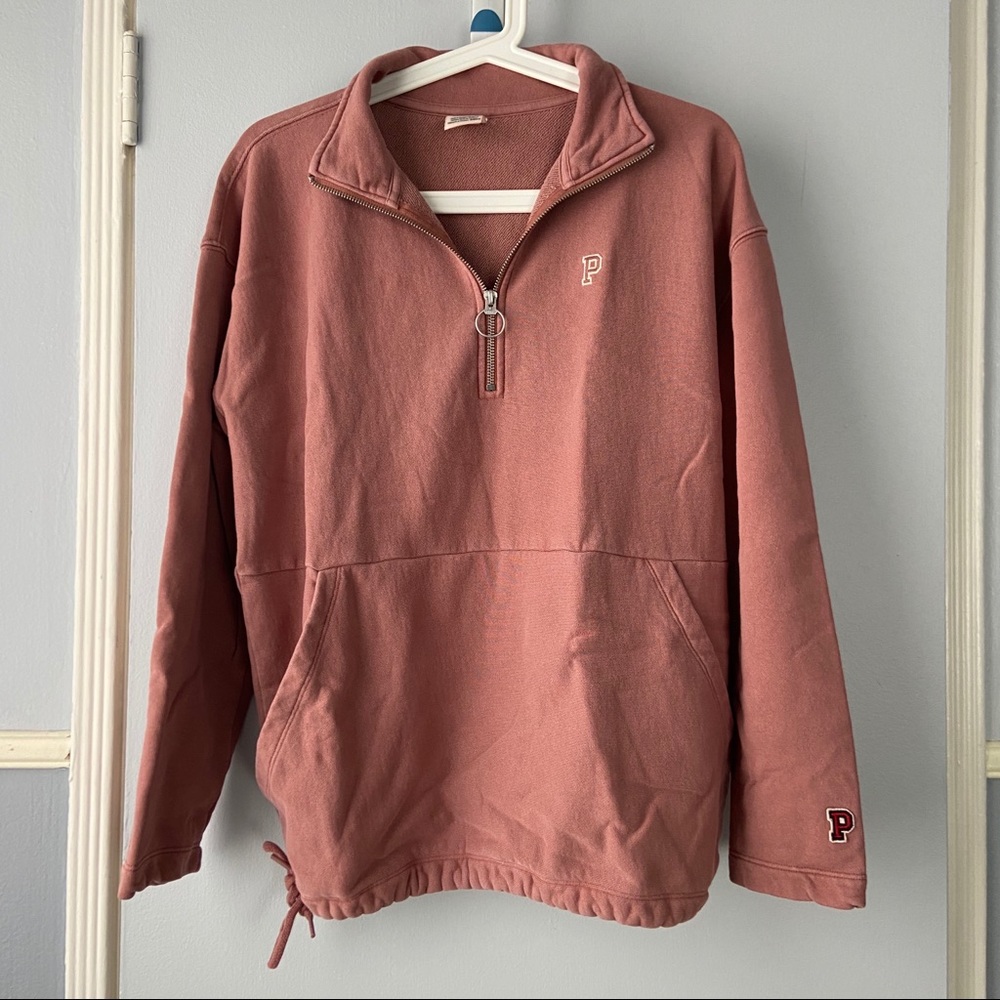 Victoria's secret half quarter zip pink blush